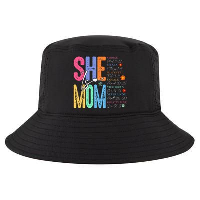 She Is Mom Christian MotherS Day Jesus Mama Religious Cool Comfort Performance Bucket Hat