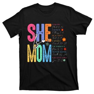 She Is Mom Christian MotherS Day Jesus Mama Religious T-Shirt