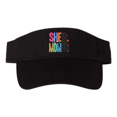 She Is Mom Christian MotherS Day Jesus Mama Religious Valucap Bio-Washed Visor