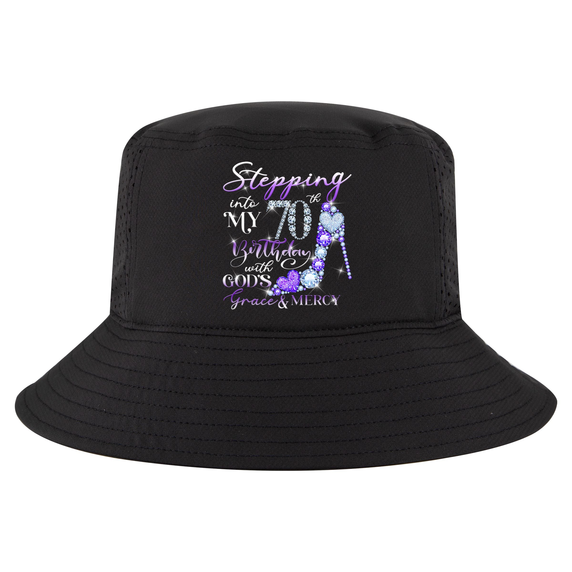 Stepping into my 70th birthday with God's grace & Mercy Cool Comfort Performance Bucket Hat