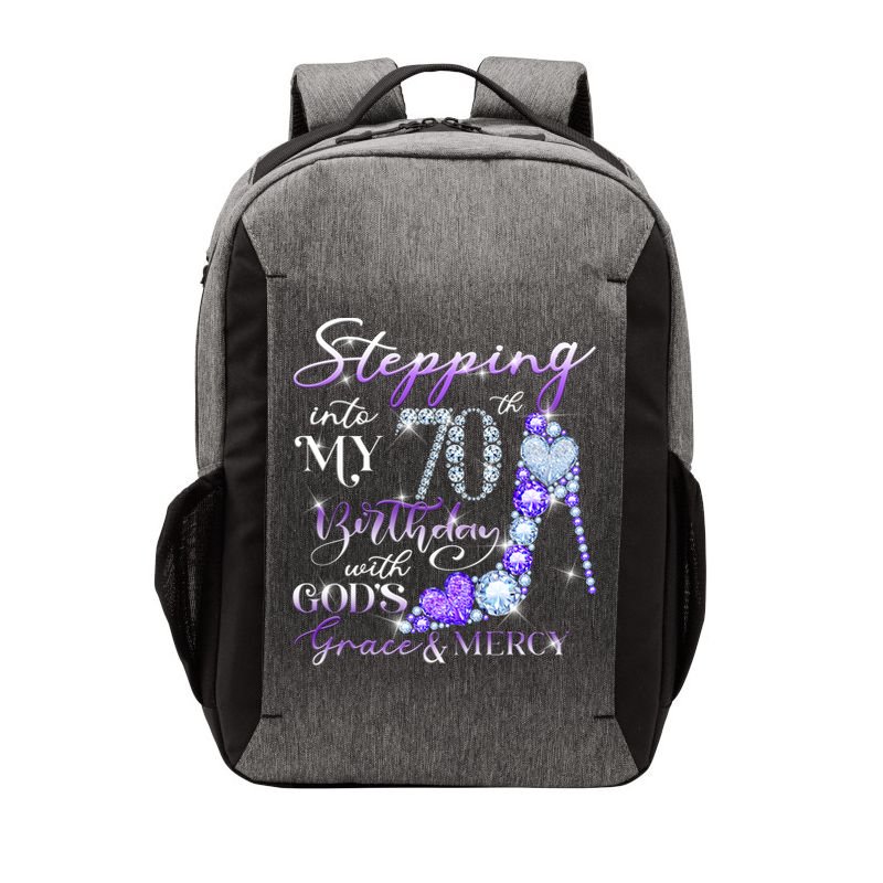 Stepping into my 70th birthday with God's grace & Mercy Vector Backpack