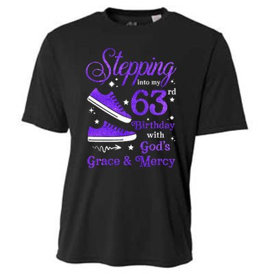 Stepping Into My 63rd Birthday With God's Grace & Mercy Bday Cooling Performance Crew T-Shirt