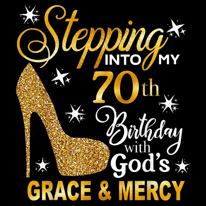Stepping into my 70th birthday with God's grace & Mercy Cooling Performance Crew T-Shirt