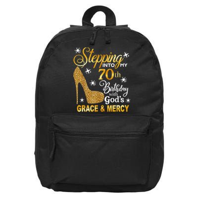 Stepping into my 70th birthday with God's grace & Mercy 16 in Basic Backpack