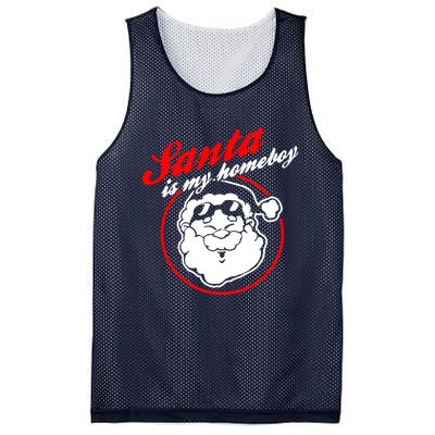 Santa Is My Homeboy Christmas Patter Mesh Reversible Basketball Jersey Tank