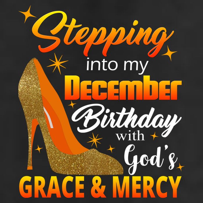 Stepping Into My December Birthday With God's Grace And Mercy Golf Towel