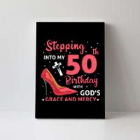 Stepping Into My 75th Birthday With Gods Grace & Mercy Canvas