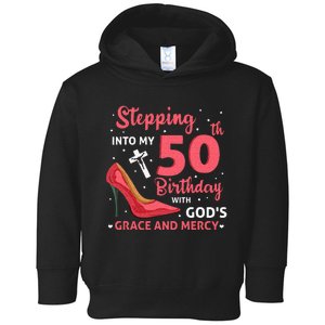 Stepping Into My 75th Birthday With Gods Grace & Mercy Toddler Hoodie