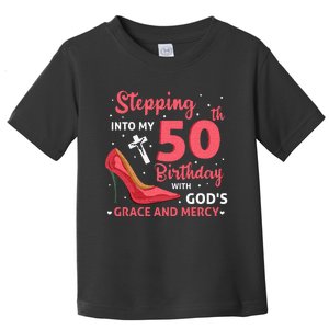 Stepping Into My 75th Birthday With Gods Grace & Mercy Toddler T-Shirt