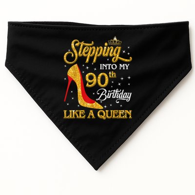 Stepping Into My 90th Birthday Like A Queen Bday Gift Wo USA-Made Doggie Bandana