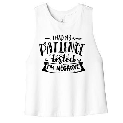 Sarcastic Impatient Mom Cute Gift Women's Racerback Cropped Tank