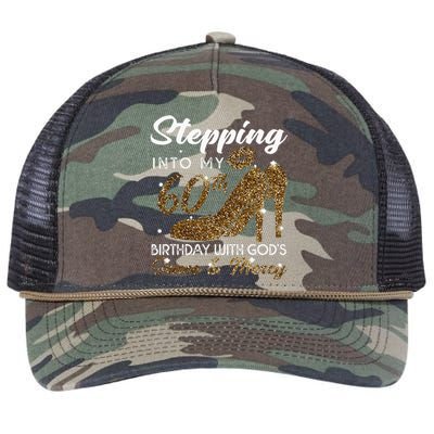 Stepping Into My 78th Birthday With Gods Grace & Mercy Retro Rope Trucker Hat Cap