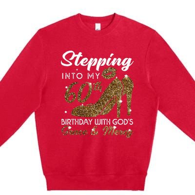 Stepping Into My 78th Birthday With Gods Grace & Mercy Premium Crewneck Sweatshirt