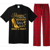 Stepping Into My August Birthday With Gods Grace And Mercy Pajama Set