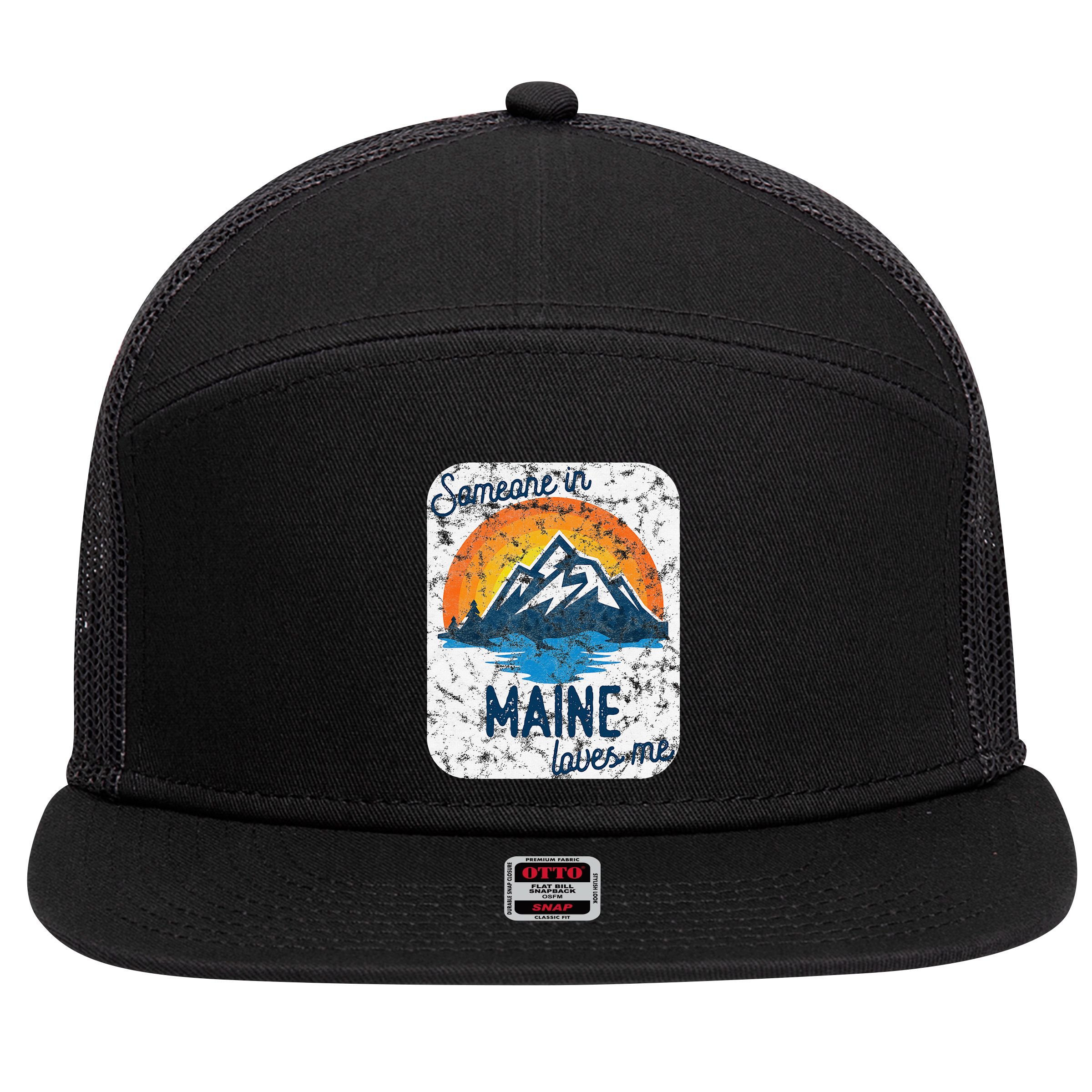 Someone In Maine Loves Me 7 Panel Mesh Trucker Snapback Hat