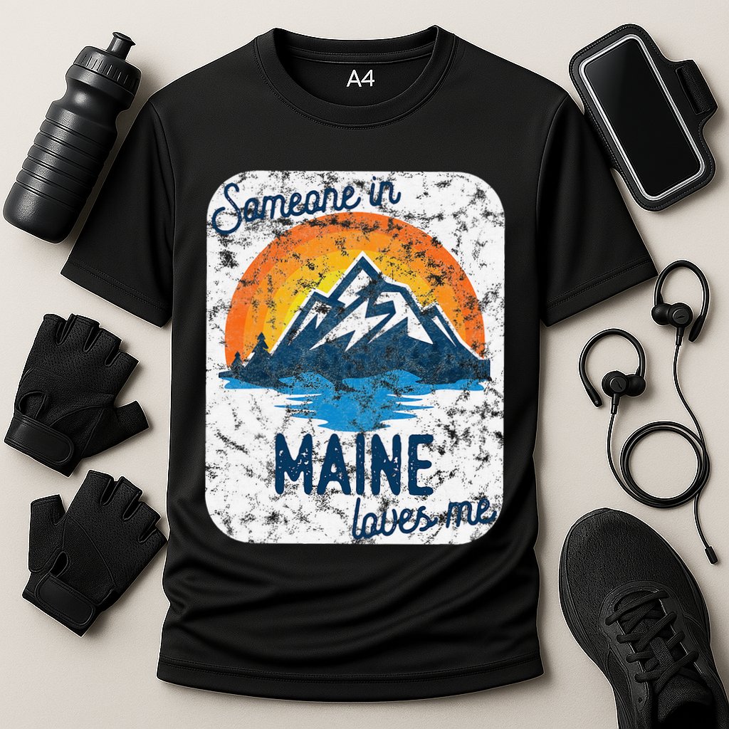 Someone In Maine Loves Me Cooling Performance Crew T-Shirt