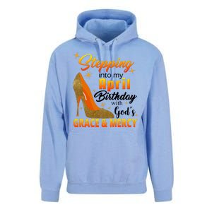 Stepping Into My April Birthday With God's Grace And Mercy Unisex Surf Hoodie