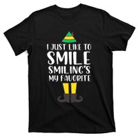 Smiling Is My Favorite Christmas Elf Buddy T-Shirt