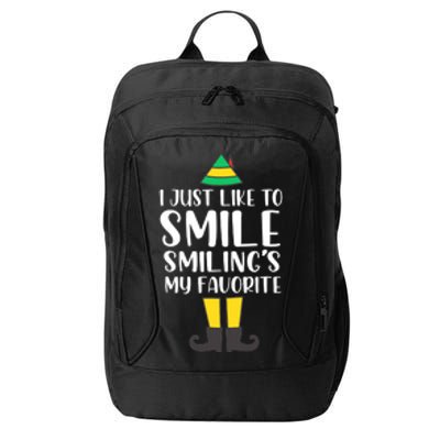 Smiling Is My Favorite Christmas Elf Buddy City Backpack