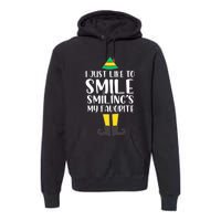 Smiling Is My Favorite Christmas Elf Buddy Premium Hoodie