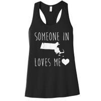 Someone in Massachusetts Loves Me! Cute State Women's Racerback Tank