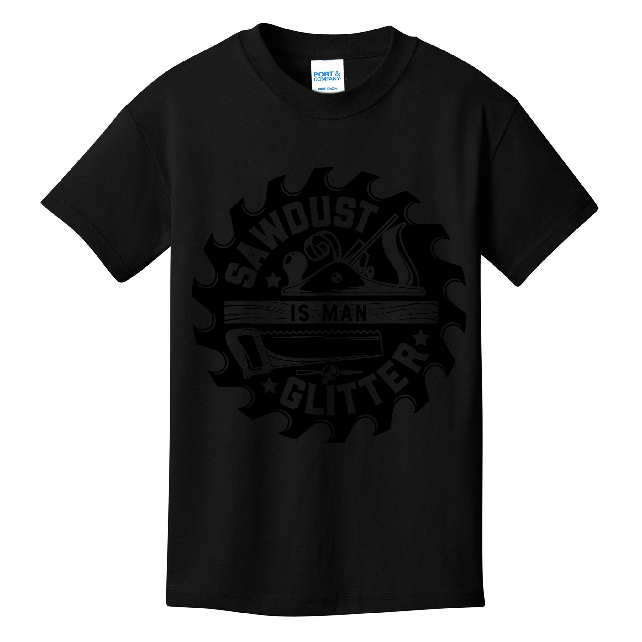 Sawdust Is Man Glitter Woodworking Dad Father Gift Kids T-Shirt
