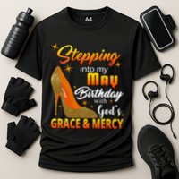 Stepping Into My May Birthday With God's Grace And Mercy Cooling Performance Crew T-Shirt