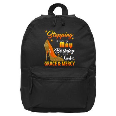 Stepping Into My May Birthday With God's Grace And Mercy 16 in Basic Backpack
