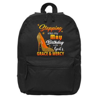 Stepping Into My May Birthday With God's Grace And Mercy 16 in Basic Backpack