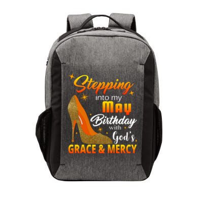 Stepping Into My May Birthday With God's Grace And Mercy Vector Backpack