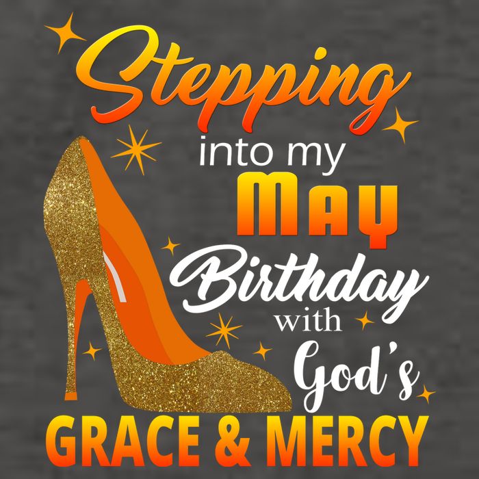Stepping Into My May Birthday With God's Grace And Mercy Vector Backpack