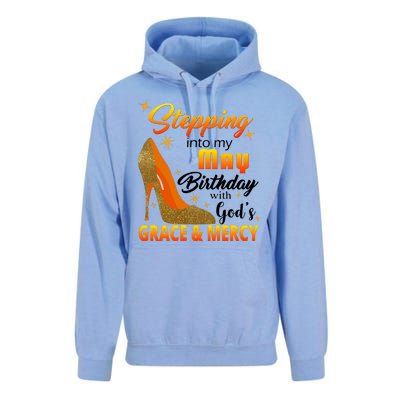 Stepping Into My May Birthday With God's Grace And Mercy Unisex Surf Hoodie