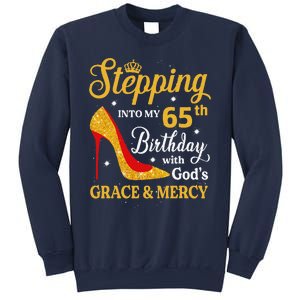 Stepping Into My 65th Birthday Women Funny 65 Year Old Sweatshirt