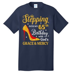 Stepping Into My 65th Birthday Women Funny 65 Year Old Tall T-Shirt