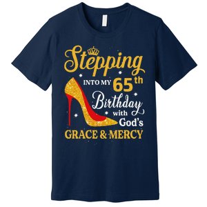 Stepping Into My 65th Birthday Women Funny 65 Year Old Premium T-Shirt