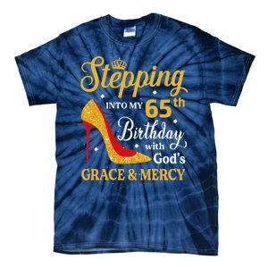 Stepping Into My 65th Birthday Women Funny 65 Year Old Tie-Dye T-Shirt