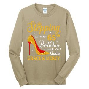 Stepping Into My 65th Birthday Women Funny 65 Year Old Tall Long Sleeve T-Shirt