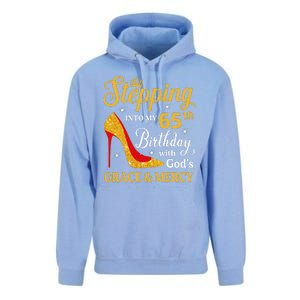 Stepping Into My 65th Birthday Women Funny 65 Year Old Unisex Surf Hoodie