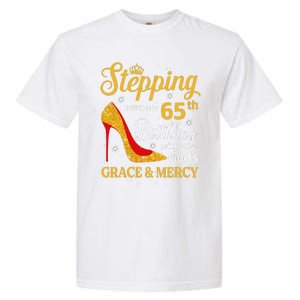 Stepping Into My 65th Birthday Women Funny 65 Year Old Garment-Dyed Heavyweight T-Shirt