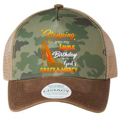 Stepping Into My June Birthday With God's Grace And Mercy Legacy Tie Dye Trucker Hat
