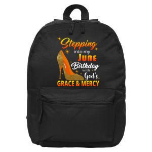 Stepping Into My June Birthday With God's Grace And Mercy 16 in Basic Backpack