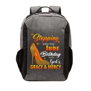 Stepping Into My June Birthday With God's Grace And Mercy Vector Backpack