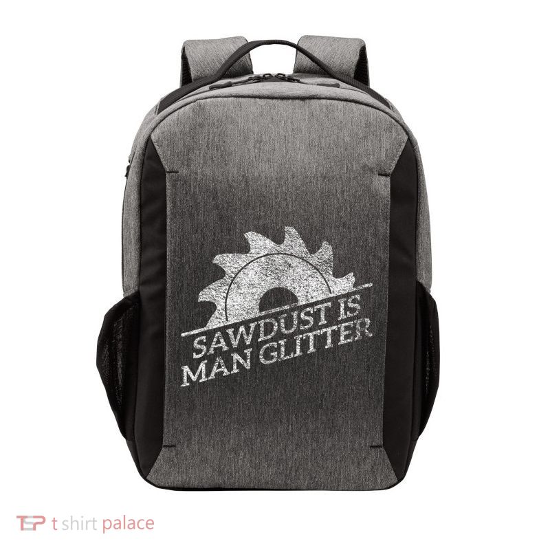 SAWDUST IS MAN GLITTER LUMBERJACK WOOD WORKER CARPENTER Vector Backpack