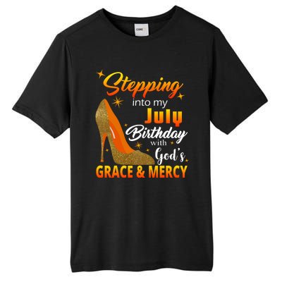 Stepping Into My July Birthday With God's Grace And Mercy Tall Fusion ChromaSoft Performance T-Shirt