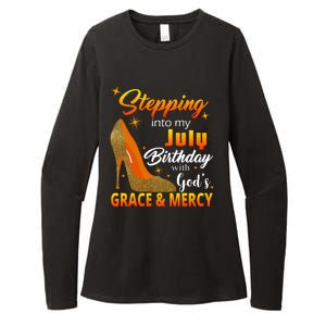 Stepping Into My July Birthday With God's Grace And Mercy Womens CVC Long Sleeve Shirt