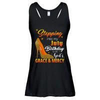 Stepping Into My July Birthday With God's Grace And Mercy Ladies Essential Flowy Tank