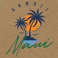 Summer In Maui Hawaii Cotton Canvas Backpack