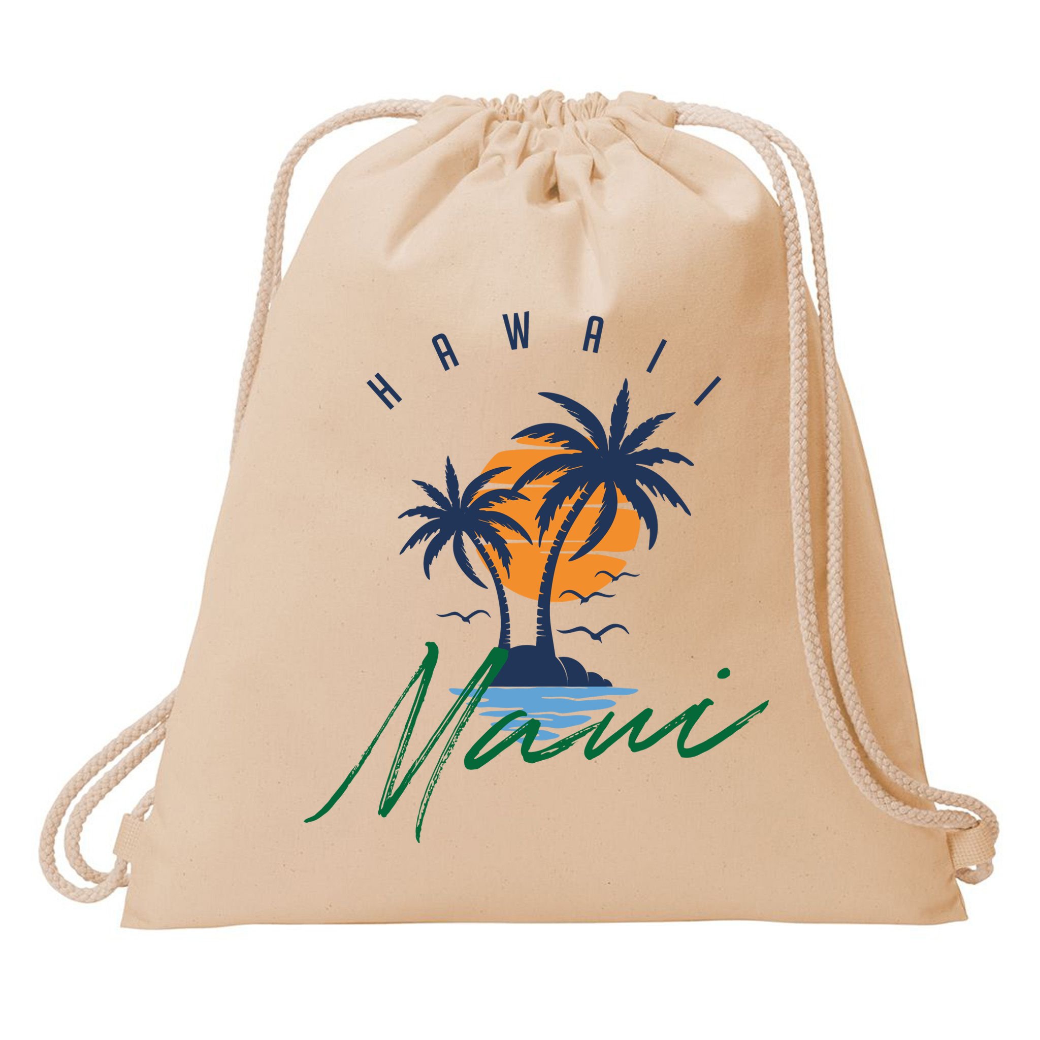 Summer In Maui Hawaii Drawstring Bag