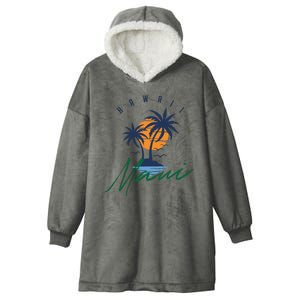 Summer In Maui Hawaii Hooded Wearable Blanket