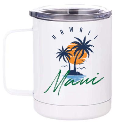 Summer In Maui Hawaii 12 oz Stainless Steel Tumbler Cup